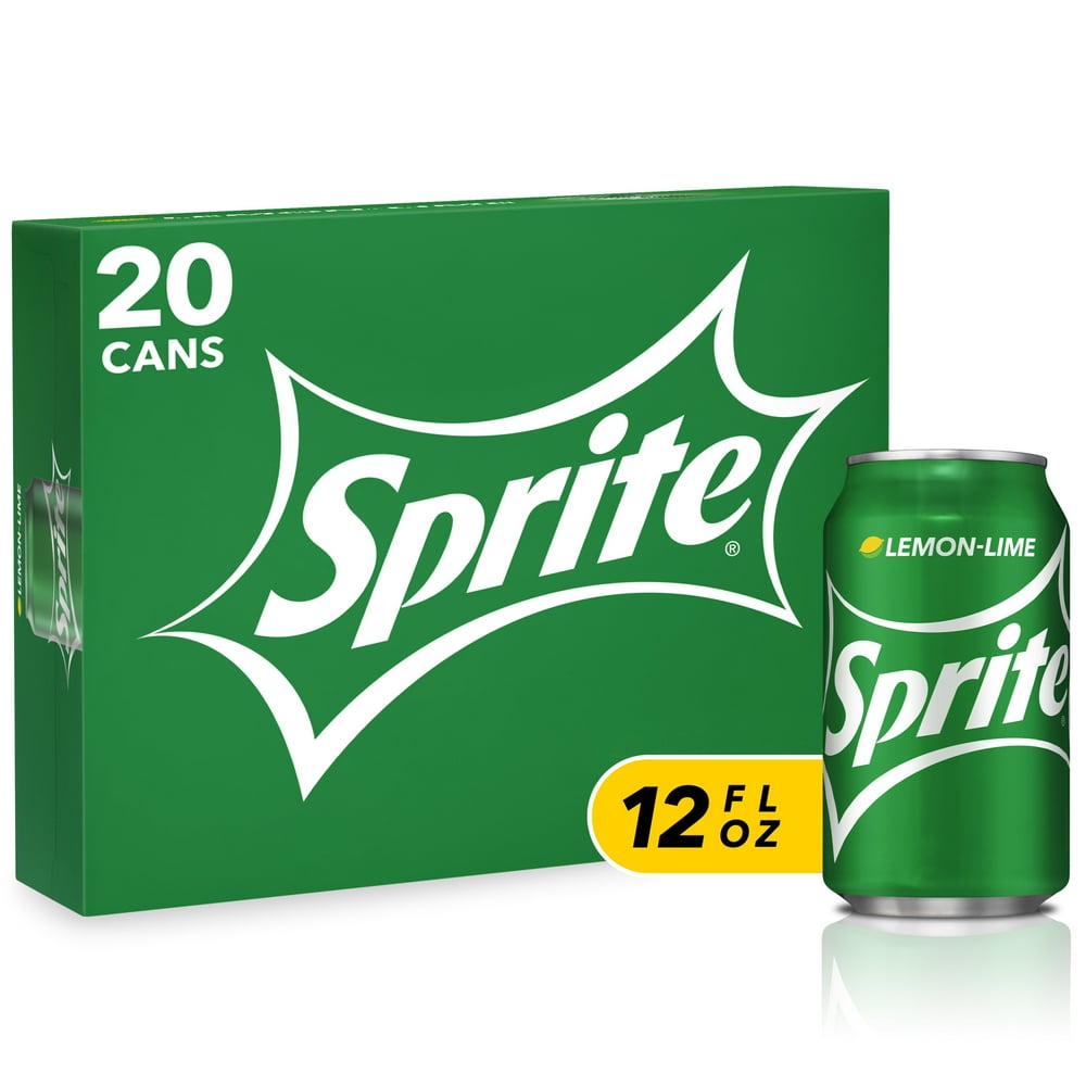 Sprite Lemon Lime Soda Soft Drinks, 12 fl oz, 20 Pack