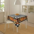thumbnail image 5 of Fall Tablecloth Square 60x60 Inch Black White Buffalo Plaid Table Cloth,Stain Resistance Thanksgiving Day Pumpkin Harvest Table Covers for Kitchen Dining,Small Tablecloth for Party Picnic, 5 of 5