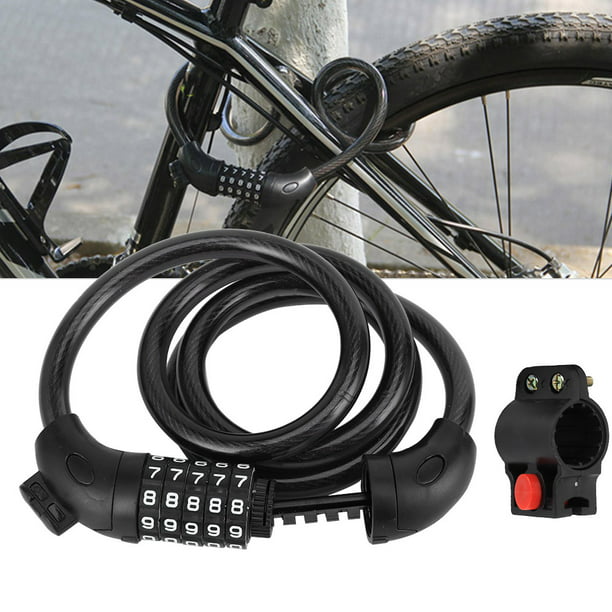 Tebru Coded Lock,Bike Lock,Bike Lock Electric Mountain Bicycle Fixed Portable Antitheft Strip Lock Coded Lock