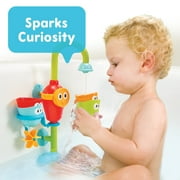 Yookidoo Toddler Bath Toy - Flow N Fill Spout - Three Stackable Play Cups and Water Spray Spout For Kids Bathtime Fun