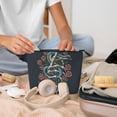 thumbnail image 7 of Makeup Bag Small Cosmetic Bags for Women Travel Toiletry Bag Zipper Pouch Purse Organizer Pouches, Snake Hand Bones Skull Flower, 7 of 7