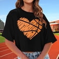 thumbnail image 2 of T-Shirts Décontractés pour Femmes, T-Shirts Graphiques Imprimés, Hauts Confortables pour Tous les Jours et Blouses Élégantes à Manches Courtes et Col Rond, 2 of 4