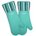 thumbnail image 1 of Alselo Manoplas De Silicona Para Horno Resistentes Al Calor, Guantes De Cocina Extralargos De 550 Grados, Agarraderas Para Ollas Con Impermeables Y Antideslizantes Para Hornear, Cocinar, Barbacoa, Mic, 1 of 5
