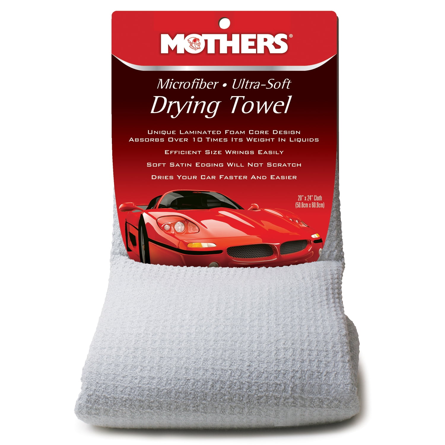 Mothers 05648/155300 California Gold Car Wash 48 oz. and Mothers Microfiber Ultra-Soft Drying Towel