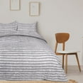 thumbnail image 7 of PiccoCasa 3-Piece Stripe Down Alternative Comforter Set Queen Polyester Gray, 7 of 7