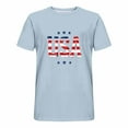 thumbnail image 3 of USA Flag 4th of July Independence Day American Flag Men Shirts Summer Deals Plus Size Short Sleeve Crew Neck Big and Tall Pullover Blouse Shirts for Men S-5XL, 3 of 4
