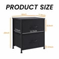 thumbnail image 5 of Yardi Yarda Bedside Tables Set of 2, Drawers Dresser Chest of Drawers, End Table with Metal Frame and Wood Top, Nightstand for Indoor as Living Room, Bedroom, Black, 5 of 8