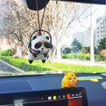 thumbnail image 5 of Car Rear View Mirror Pendant Swinging Car DJ Panda Hanging Ornament for Interior Rearview Mirror Charms Mirror Accessories Funny Gifts, 5 of 5