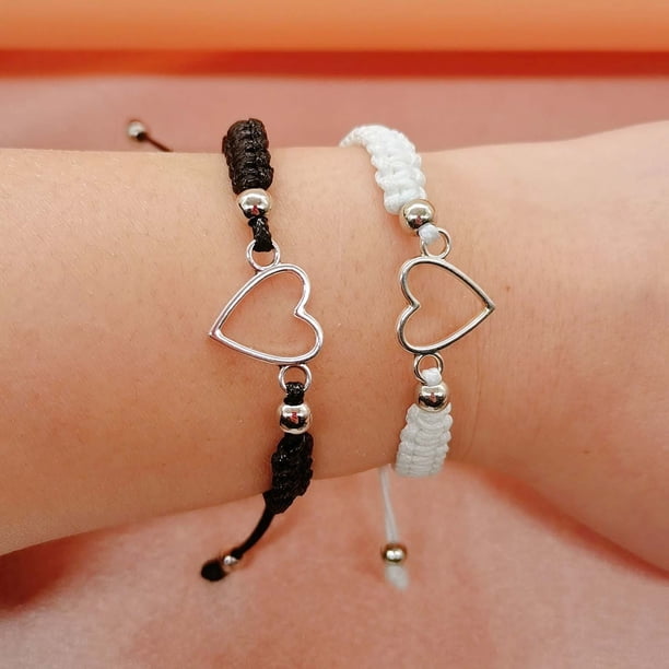 Pulsera de hilo tejido ajustable - diseño hueco push-pull, 45mm+84mm, colorida y resistente al desvanecimiento para fiestas y eventos