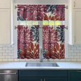 thumbnail image 3 of Kitchen Curtains 36 Inch Short - 3 Panel Set, Rod Pocket Window Curtain, Boho Floral Tribal Style, 100% Polyester for Farmhouse, Kitchen, Cafe, Bedroom, Easy Wash, 3 of 6