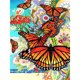 thumbnail image 3 of Cuadros Decorativos Mariposa 5D bricolaje ronda completa taladro diamante pintura resina rhinestone Ehuebsd Nuevos Originales, 3 of 9