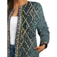 thumbnail image 3 of FASHIONWT Women Vintage Ethnic Open Front Cover-up Kaftan Kimono Shawl Cardigan, 3 of 4