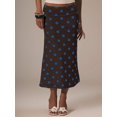 thumbnail image 2 of Brown Polka Dot Midi Skirt Flowing A-Line Casual Summer, 2 of 5