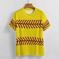 thumbnail image 3 of Baseball Stitch Yellow Women's Short Sleeve Tops Casual Blouses T Shirt, 3 of 6