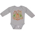 thumbnail image 3 of Inktastic My 1st Thanksgiving Pumpkin Vegetables in Orange and Green Boys or Girls Long Sleeve Baby Bodysuit, 3 of 5