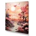 thumbnail image 2 of Designart "Peach Castle On The Puffy Skyline" Abstract Landscape Wall Decor, 2 of 7