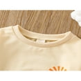 thumbnail image 4 of Combinaison Décontractée pour Bébé Fille Printemps Automne Beige à Manches Longues Col Rond Imprimé Soleil, 4 of 9