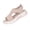 Beige, variant on Stretchy Knit Platform Sandals Women Rhinestone Accent Breathable Mesh Slingback Thick Sole Casual Summer Shoes