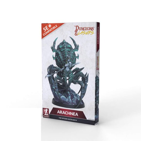 Miniatura Arachnea de Dungeons & Lasers, modelo de 90 mm