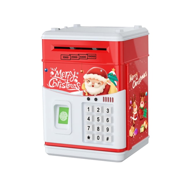 Hucha con desplazamiento automático para niños, cajero automático, Festival, Aprendizaje Temprano, Navidad, Mini máquina electrónica de ahorro para Baoblaze Hucha Electrónica