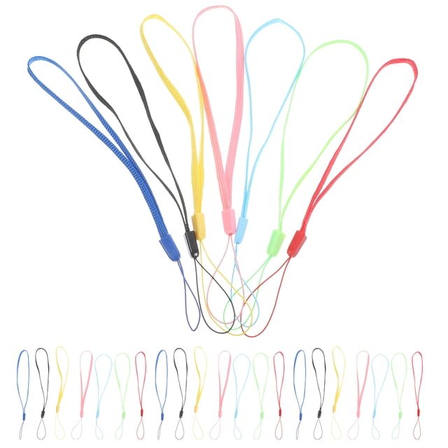 50 correas de muñeca coloridas para llaves, llaveros, tarjetas de identificación y nombres (colores variados)