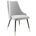 thumbnail image 3 of Modway Adorn 17.5" Tufted Performance Velvet Dining Side Chair in Navy, 3 of 9