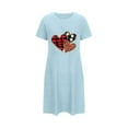 thumbnail image 2 of Women's Valentine's Pajamas Oversized Short Nightgown Heart Print Short Sleeve Nightdress,Valentine's Day Gift for Her, 2 of 5