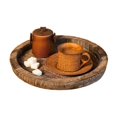 FANCHANGK Clearance Baking trays trays Rustic Wooden Tray Candle Holder