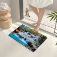 thumbnail image 4 of Shiartex Indoor/Outdoor Waterfall Forest Rocks Floor Mat for Home Entrance - Stylish and Super Absorbent 24x16in, 4 of 5