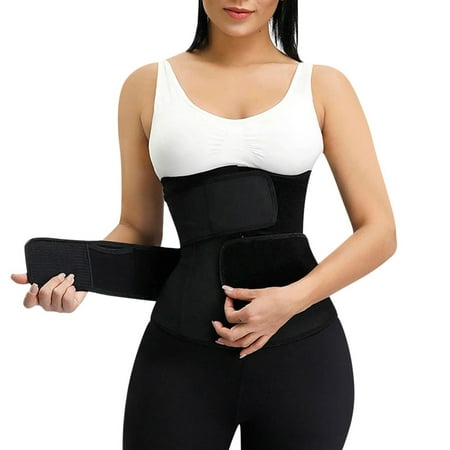 

WANYNG sports bras for women Womens Body Shaper Waist Slim Belt Yoga Belt Spandex Black M