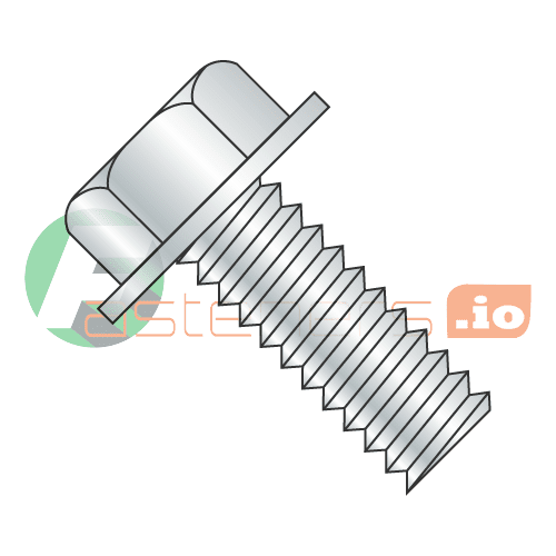 1/4-20 x 1/2" Machine Screws / Unslotted / Hex Washer Head / Steel / Zinc (Quantity: 3,000 pcs)