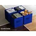 thumbnail image 5 of Sorbus 11" Collapsible Fabric Storage Cubes - 6 Foldable Bins with Handles for Clothes, Toys, Books (Royal Blue), 5 of 8