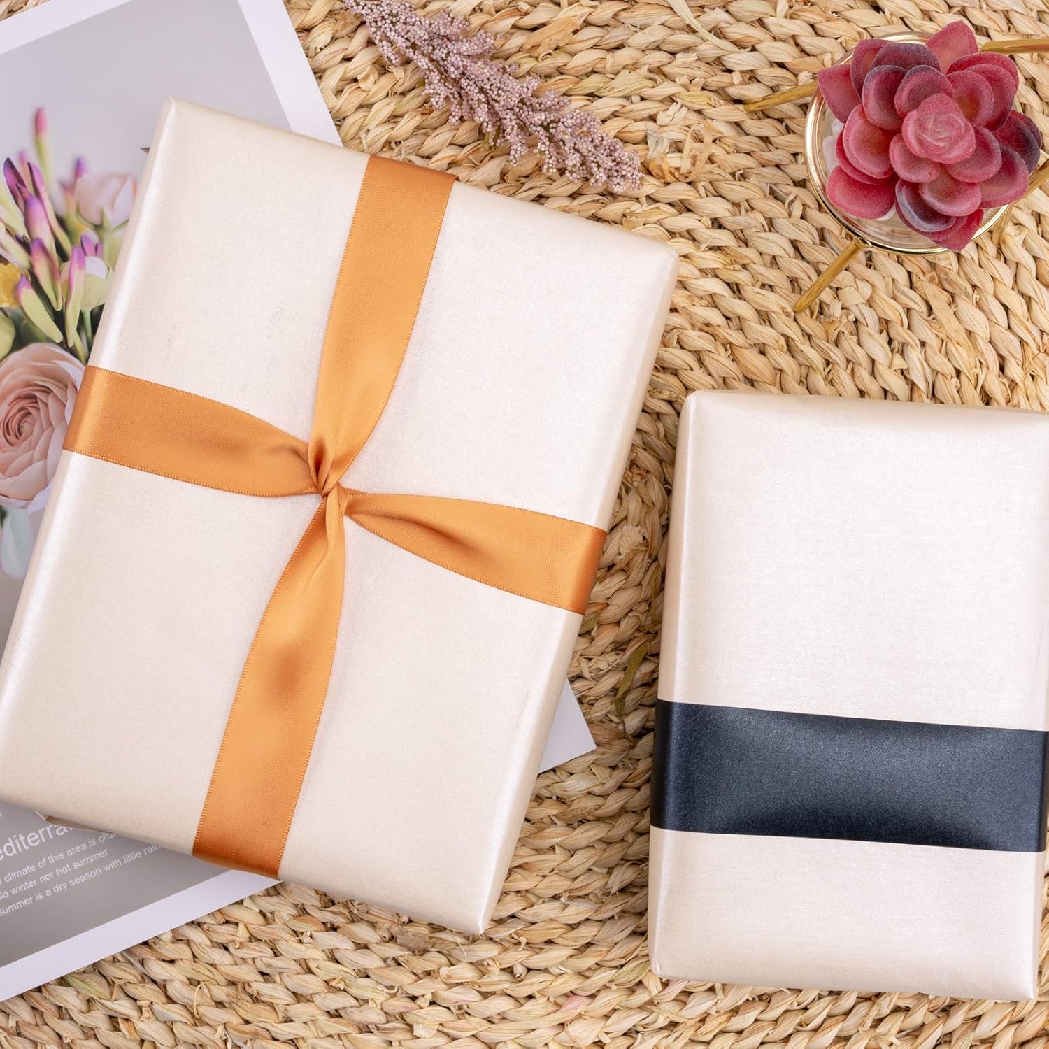 RICHTOP Off White Matte Wrapping Paper, 17" x 23' photo 8