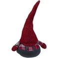 thumbnail image 5 of Northlight Chubby Plaid Gnome Sitting Figure Christmas Decoration - 18" - Red and Gray, 5 of 5