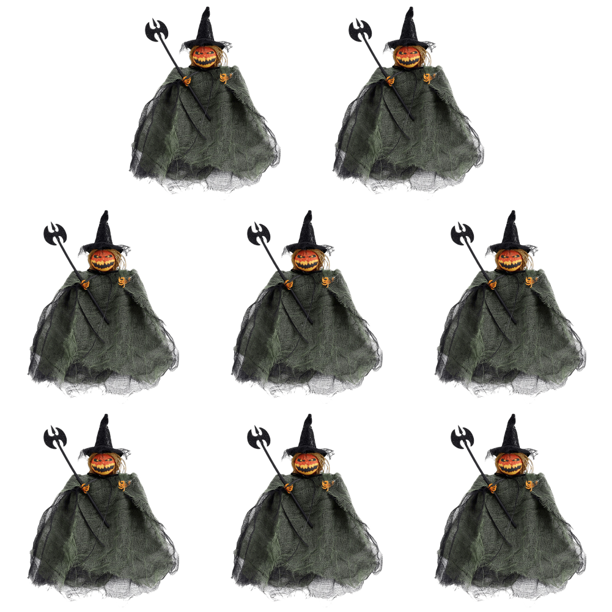 Decoraciones Halloween Colgantes Muñecas Calabaza Aterradoras Halloween Accesorios Fantasmas Colgantes para Fiestas en Casa Embrujada (verde)