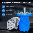 thumbnail image 3 of ATO Hydraulic Orbital Motor,4 Bolt Flange, Engine Hydraulic Motor 370cc/rev,Flat Key Shaft Motor for sweepers, augers, cutters, 3 of 5