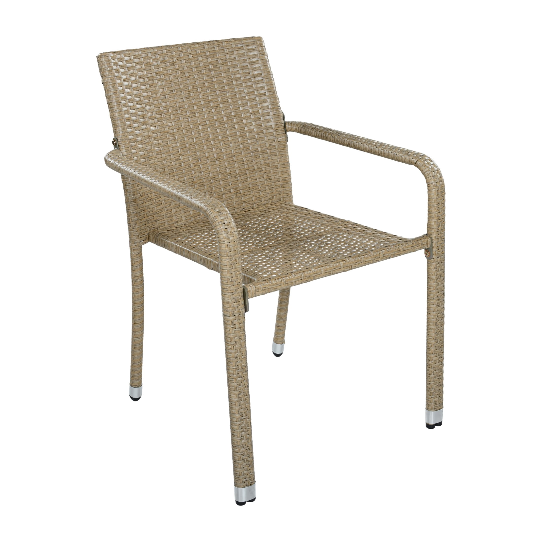 Christopher Knight Home 7-Piece Modern Outdoor Dining Set, Wood Table and Wicker Armchairs, Teak+Natural