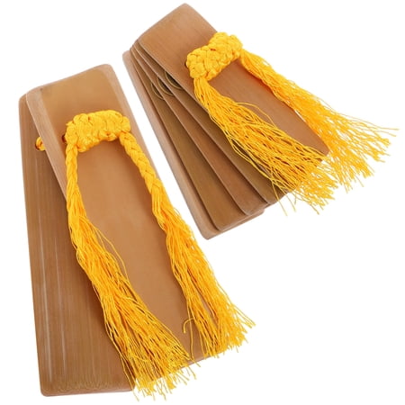 Raindrops 2pcs Kuaiban Clapper Traditional Chinese Music Instrument Chinese Traditional Castanet Percussion Tool Instrument Noisemaker Allegro Toy