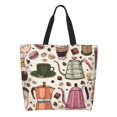 thumbnail image 1 of Easygdp Vintage Coffee Bolsas Tote para Mujer, Bolsos de Hombro para Viaje, Bolsos de Mano de Gran Capacidad para Compras y Trabajo, 1 of 8