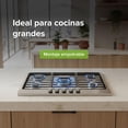 thumbnail image 4 of AVERA Parrilla de gas 5 quemadores con sensor de seguridad fallo de llama, Superficie acero inoxidable 76 cm, Estufa empotrable, Incluye manguera y espreas para gas LP o Natural | AI5, 4 of 9
