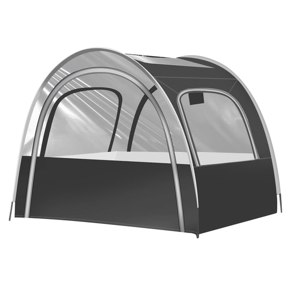 PVC tunnel tent, with super strong rain and windproof and sunshade design, suitable for 3-4 people, featuring a cold condensation-free panoramic skylight, an essential for camping