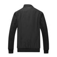 thumbnail image 4 of Rexolia Men’s Zip Front Golf Jacket Lightweight Plaid Lined Slim Fit Casual Outdoor Wind Resistant Black 2XL, 4 of 6