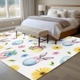 thumbnail image 4 of 5x8 Area Rugs for Living Room, Easter Non Slip Area Rugs for Kitchen Bedroom Entryway, Spring Watercolor Bunny Eggs Daisy Flowers Washable Carpet Runner Rug Floor Mats for Bedroom Home Decor, 4 of 8