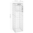 thumbnail image 2 of vidaXL 1/2x Gabion Basket Post Iron Outdoor Garden Basket Planter Multi Sizes, 2 of 5