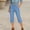 Light Blue, variant on Soyumi Women's Capri Pants Mid Rise Skinny Ripped Stretchy Cropped Distressed Jeans Brushed Ripped Denim Pants, Black