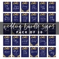 thumbnail image 5 of Koyal Wholesale Navy Blue Fall Florals Wedding Signs Bundle Set for Ceremony, Reception Decor Signage, 30-Pack, 5 of 5