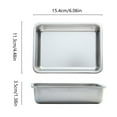 thumbnail image 2 of Clearance Tableware under $10,Stainless Steel Snack Tray With Ears Barbecue Tray Restaurant Golden Square Plate Fried Chicken Dessert Plate, 2 of 5