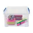 thumbnail image 4 of Super Stacker Lift-Off Lid Storage Tote, 7.25" x 10.88" x 6.38", Transparent/Blue | Bundle of 2 Each, 4 of 4