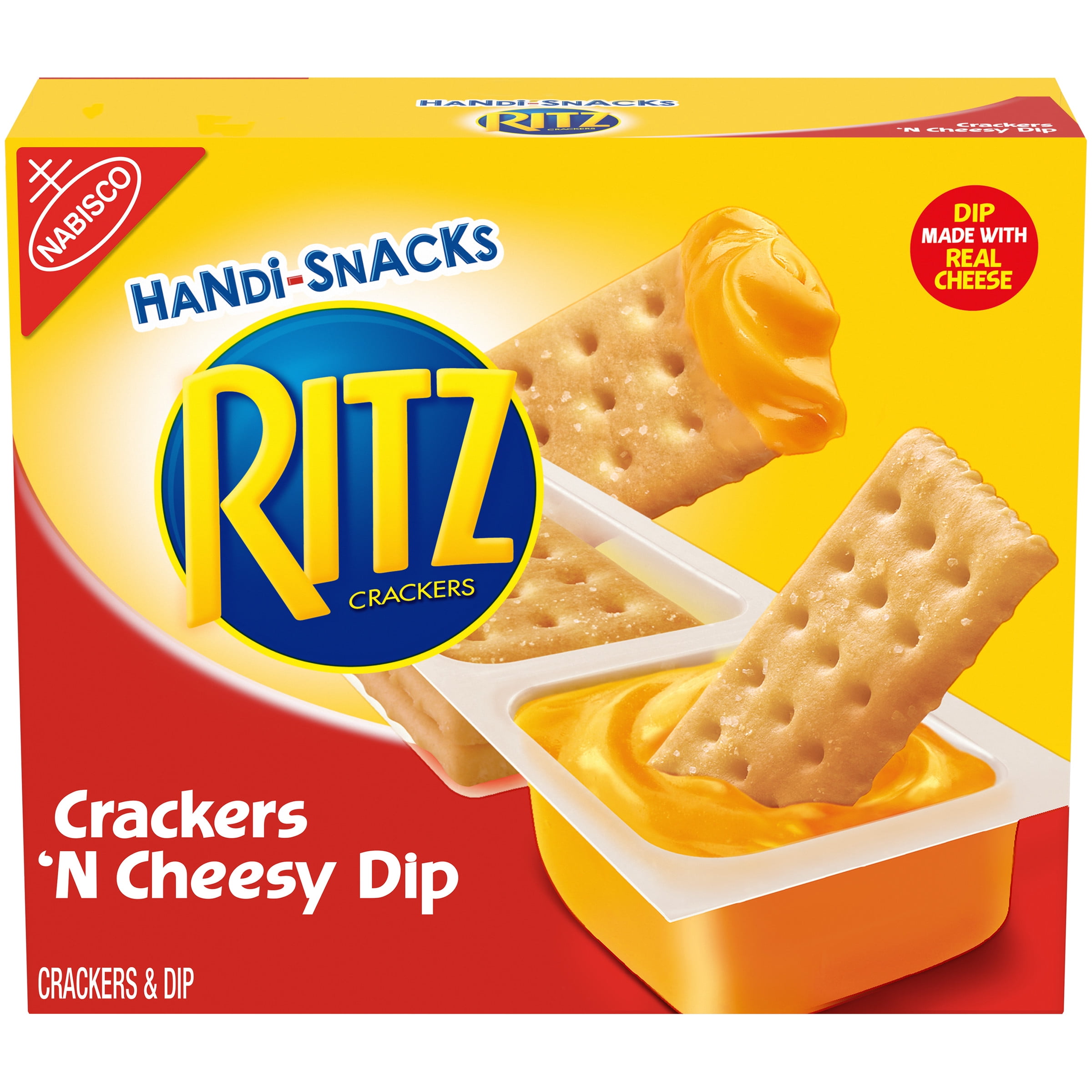 RITZ HandiSnacks Crackers and Cheese Dip, 6 0.95 oz Packs Walmart