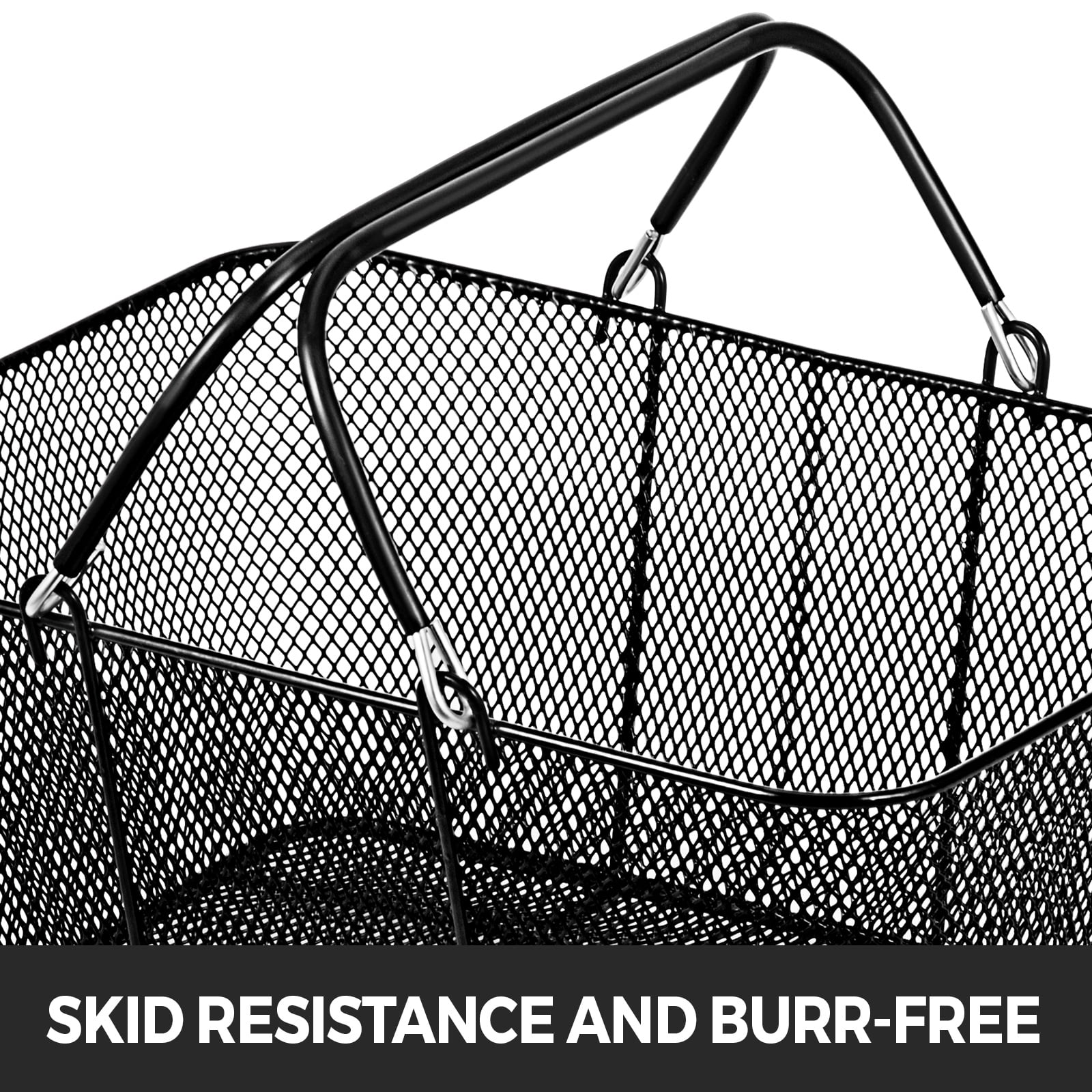 KFFKFF 12 Pieces Mesh Shopping Basket Metal Shopping Basket with Handles Portable